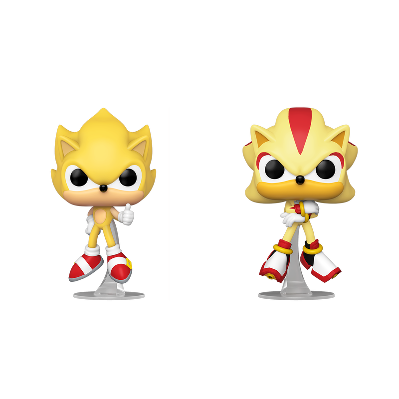 Pop! Super Sonic & Super Shadow 2-Pack (Flocked) | Funko